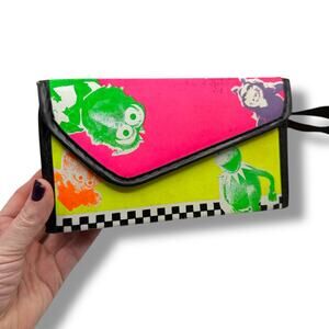 vintage 80s JIm Henson Muppets box clutch purse - pencil case or cassettes